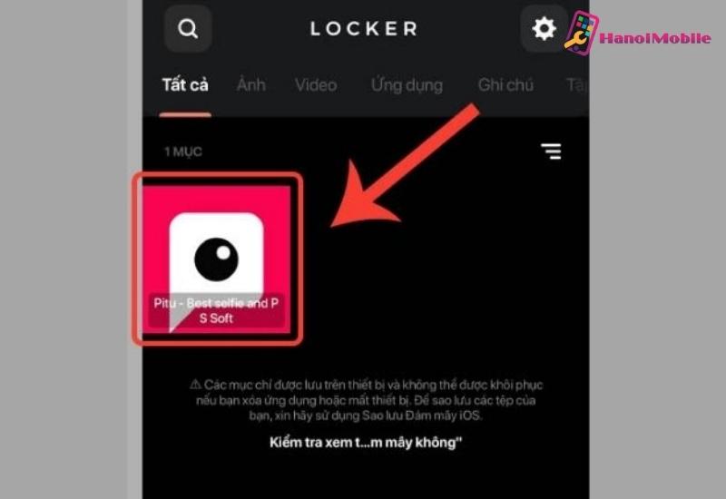 Truy cập vào ứng dụng Locker và chọn vào ứng dụng ẩn và truy cập bình thường